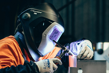 tig welder with helmet