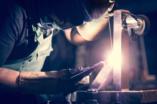 Man doing some metal work